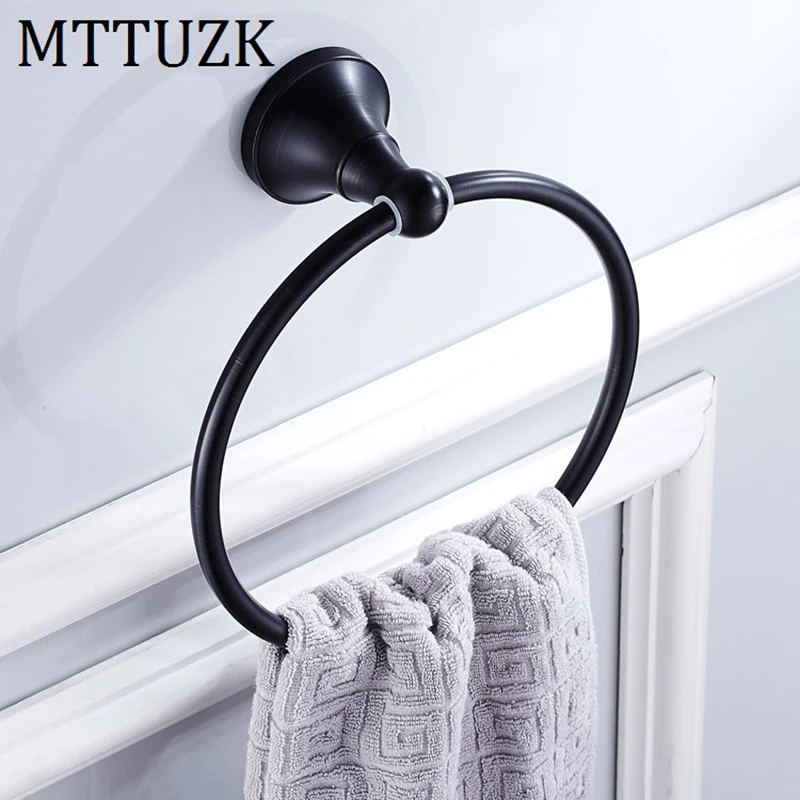 MTTUZK антикварные медные кольца для полотенец вешалка стойка ванной комнаты