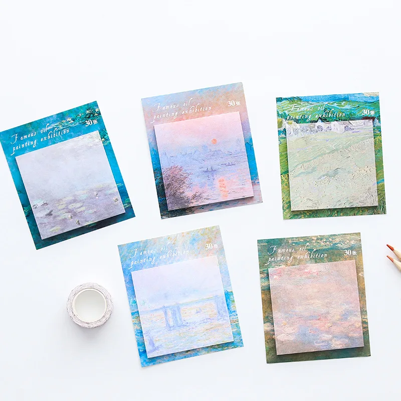 1 PCS Creative Notes Famous Oil Paintings Have Been Pasted with Simple Notes for Many Times
1 PCS Creative Notes Famous Oil Paintings Have Been Pasted with Simple Notes for Many Times