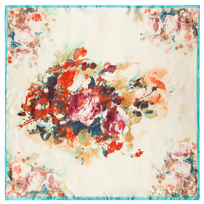19colors 60cm*60cm 2018 Luxury Women Winter flower Silk Scarf Twill Floral Print Turban Headband Large Hijab Square Scarf Shawl
19colors 60cm*60cm 2018 Luxury Women Winter flower Silk Scarf Twill Floral Print Turban Headband Large Hijab Square Scarf Shawl