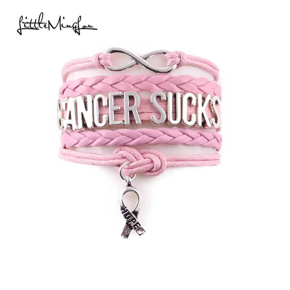 Little MingLou Infinity Hope Cancer Sucks Bracelet Ribbon Charm Awareness Leather Wrap Men Bracelets & Bangles For Women Jewelry
Little MingLou Infinity Hope Cancer Sucks Bracelet Ribbon Charm Awareness Leather Wrap Men Bracelets & Bangles For Women Jewelry
