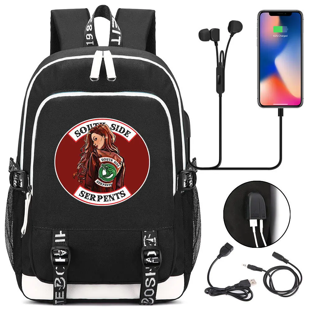 Hot TV RIVERDALE USB Backpack Laptop Bags Cosplay Kids Teens Shoulder Travel Bags Student School Bag Bookbag Gift
Hot TV RIVERDALE USB Backpack Laptop Bags Cosplay Kids Teens Shoulder Travel Bags Student School Bag Bookbag Gift