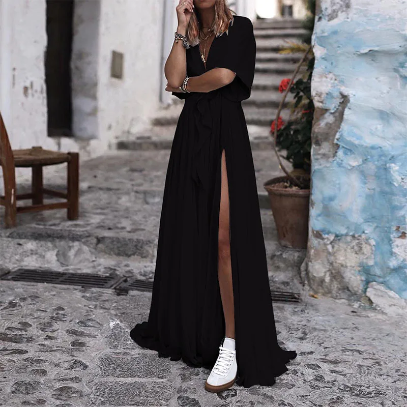 Women Bohemian Dress 2019 Summer Sundress Casual V Neck Sexy Split Long Party Dresses Loose Maxi Vestidos Mujer Plus Size
Women Bohemian Dress 2019 Summer Sundress Casual V Neck Sexy Split Long Party Dresses Loose Maxi Vestidos Mujer Plus Size