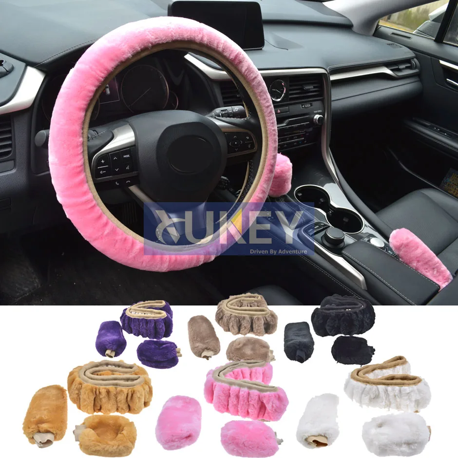XUKEY 3Pcs CAR WINTER FAUX WOOLEN FUR STEERING WHEEL COVER HAND BRAKE GEAR KNOB COVERS PADS CAR STYLING KEEP HANDS WARM PLUSH
XUKEY 3Pcs CAR WINTER FAUX WOOLEN FUR STEERING WHEEL COVER HAND BRAKE GEAR KNOB COVERS PADS CAR STYLING KEEP HANDS WARM PLUSH