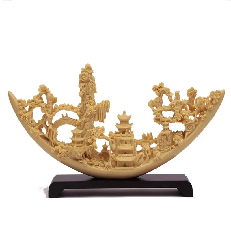 WU CHEN LONG Creative Imitation Ivory Art Sculpture Resin Crafts Hotel TV Cabinet Wine Cabinet Living Room Home Decoration R1655
WU CHEN LONG Creative Imitation Ivory Art Sculpture Resin Crafts Hotel TV Cabinet Wine Cabinet Living Room Home Decoration R1655