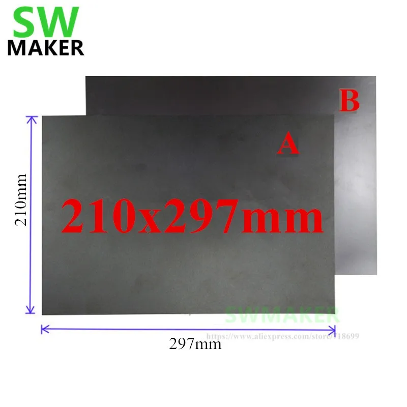 210x297mm A+B Magnetic Adhesive Print Bed Tape Print Sticker Surface Flex Plate DIY 3D Printer parts
210x297mm A+B Magnetic Adhesive Print Bed Tape Print Sticker Surface Flex Plate DIY 3D Printer parts