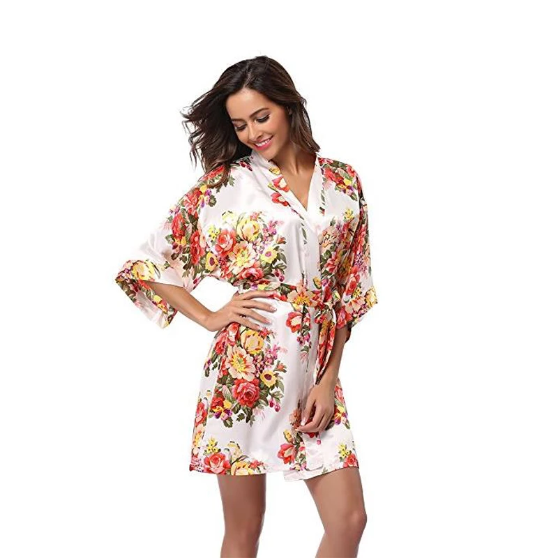 Sexy Women's Short Floral Wedding Kimono Robe Satin Robes For Bride and Bridesmaid Wedding Party Gift Silk Robes Dressing Gown
Sexy Women's Short Floral Wedding Kimono Robe Satin Robes For Bride and Bridesmaid Wedding Party Gift Silk Robes Dressing Gown