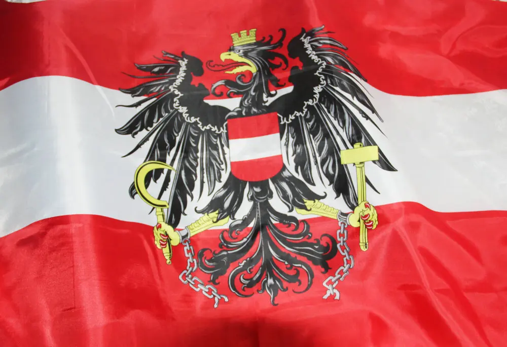 CANDIWAY percent polyester printed Austria Eagle flags decoration banner Austrian flag Austria flag Advertisement 90*150cm
CANDIWAY percent polyester printed Austria Eagle flags decoration banner Austrian flag Austria flag Advertisement 90*150cm