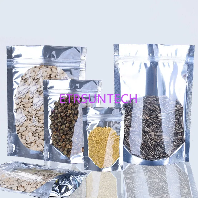 1000Pcs Stand up Clear Aluminum Foil ZSelf seal Bag, Silvery Metallic Plastic Packaging Pouch for Food Tea Candy Cookie Baking
1000Pcs Stand up Clear Aluminum Foil ZSelf seal Bag, Silvery Metallic Plastic Packaging Pouch for Food Tea Candy Cookie Baking