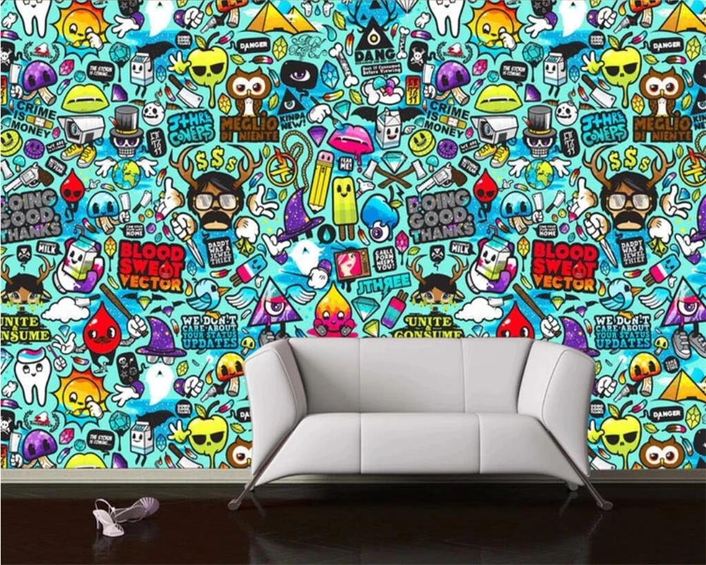 beibehang Custom wallpaper 3D mural photo fashion hand drawn doodle cartoon background wall decoration mural wallpaper wall
beibehang Custom wallpaper 3D mural photo fashion hand drawn doodle cartoon background wall decoration mural wallpaper wall