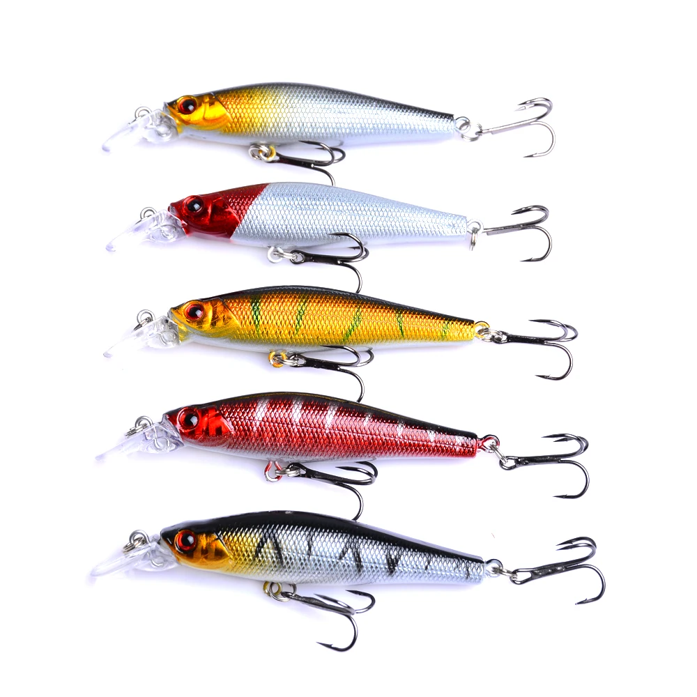 5pcs Hard Minnow Fishing Lure 8cm 8g Topwater Crankbait Wobblers Isca Artificial Bait For Bass Carp Pikes Lures
5pcs Hard Minnow Fishing Lure 8cm 8g Topwater Crankbait Wobblers Isca Artificial Bait For Bass Carp Pikes Lures
