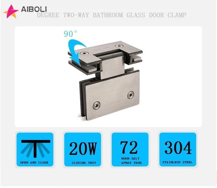 180 Degree 304 Stainless Steel Glass Door Hinge Door Hings For Home Bathroom Furniture Hardware
180 Degree 304 Stainless Steel Glass Door Hinge Door Hings For Home Bathroom Furniture Hardware