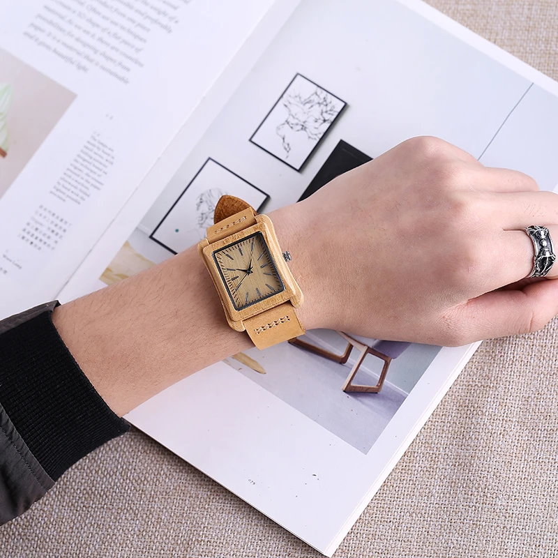 Creative Rectangle Wood Watches Male Fashion Casual Quartz Wooden Wristwatch Mens Womens Brown Red Luxury Relogio Masculino
Creative Rectangle Wood Watches Male Fashion Casual Quartz Wooden Wristwatch Mens Womens Brown Red Luxury Relogio Masculino