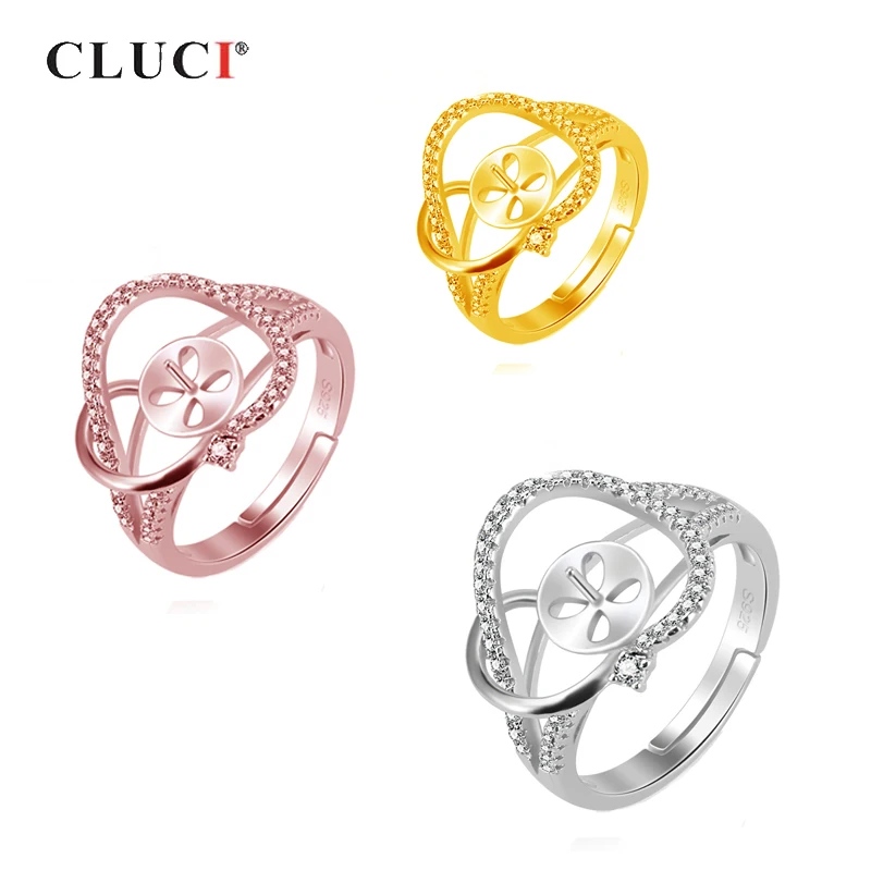 CLUCI 925 Sterling Silver Pearl Ring Mounting for Women Ring Wedding Engagement Bride Lady Elegant Flower Ring Jewelry SR2103SB
CLUCI 925 Sterling Silver Pearl Ring Mounting for Women Ring Wedding Engagement Bride Lady Elegant Flower Ring Jewelry SR2103SB