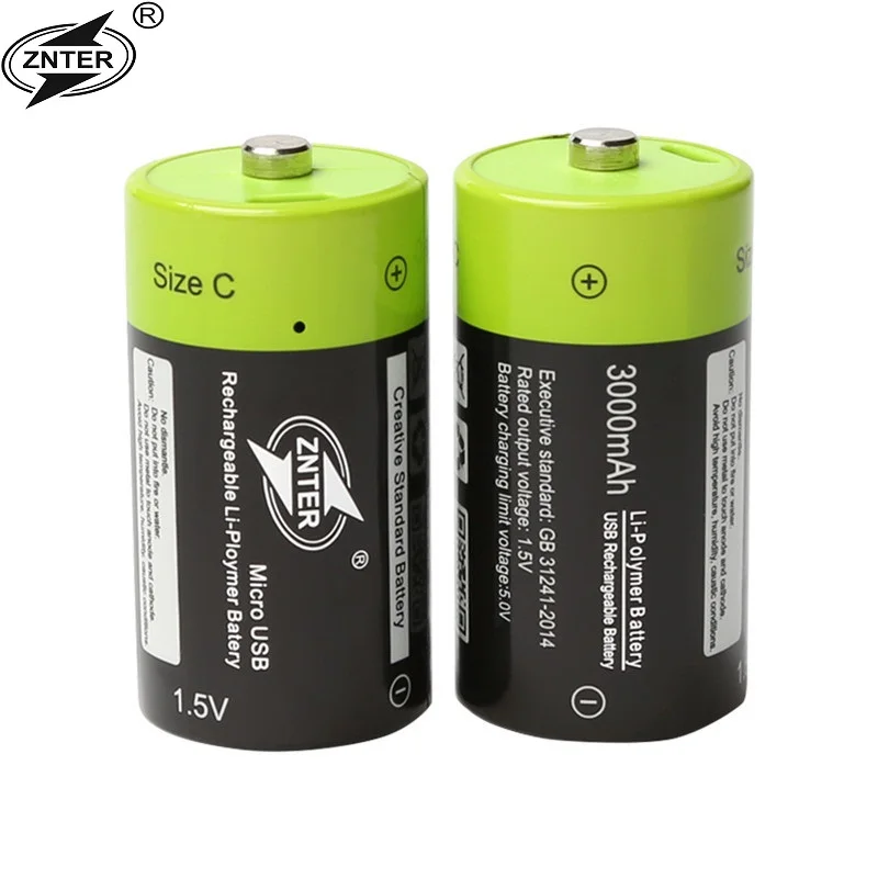 Аккумуляторная батарея ZNTER USB 1 5 в C 3000 мАч медицинское оборудование детектор ушей