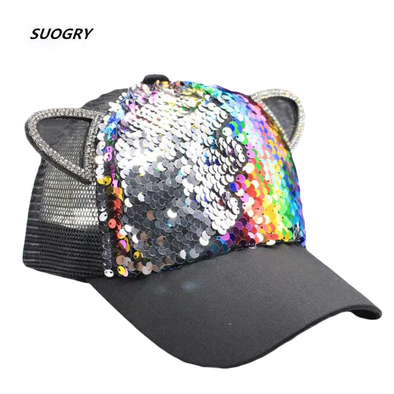 SUOGRY 2019 New Summer Parent-Child Baseball Caps Adjustable Ear Sequins Girls Mesh Cap Boy Sun Hats Women Snapback
SUOGRY 2019 New Summer Parent-Child Baseball Caps Adjustable Ear Sequins Girls Mesh Cap Boy Sun Hats Women Snapback