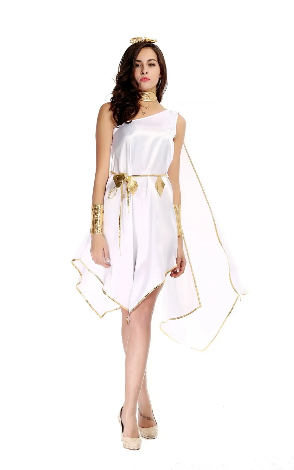Sexy Ancient Greek Goddess Costume Halloween Purim Party Greek Princess One Shoulder Open Bust Loose Irregular Dress
Sexy Ancient Greek Goddess Costume Halloween Purim Party Greek Princess One Shoulder Open Bust Loose Irregular Dress