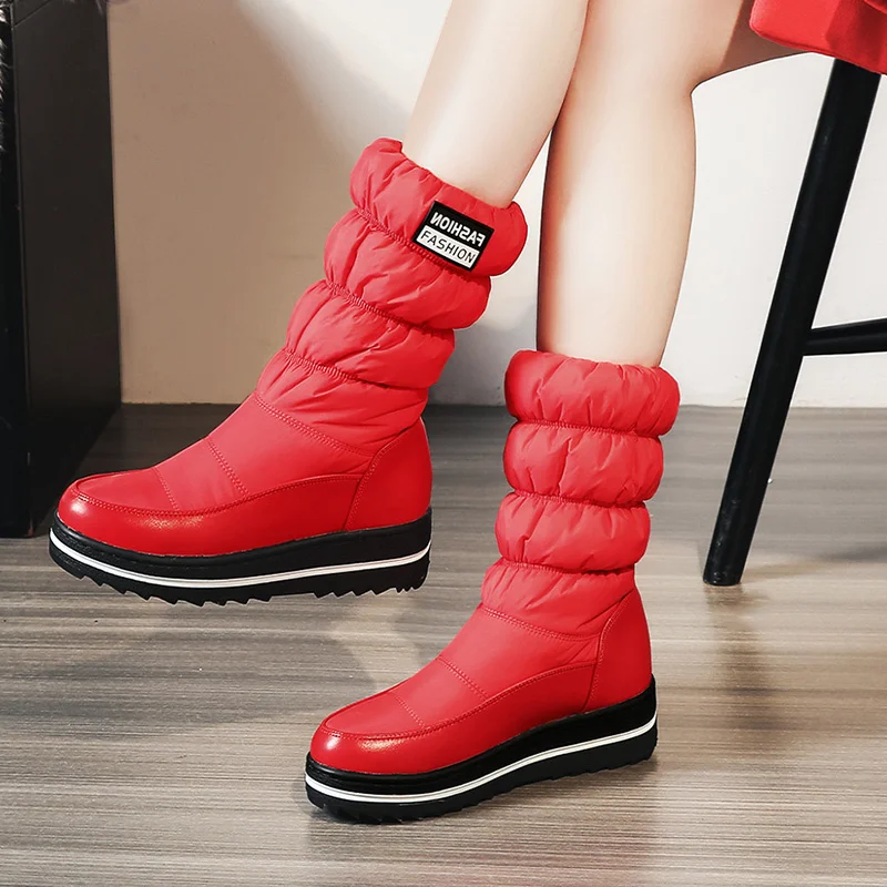 BeckyWalk Mid-Calf Snow Boots Women Boots Waterproof Winter Botas Mujer Platform Warm Cotton Shoes Woman Plus Size 35-44 WSH3024
BeckyWalk Mid-Calf Snow Boots Women Boots Waterproof Winter Botas Mujer Platform Warm Cotton Shoes Woman Plus Size 35-44 WSH3024