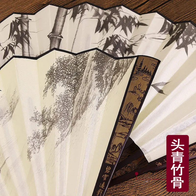 1 шт. китайский стиль классический настоящий Шелковый веер бамбук Элегантный