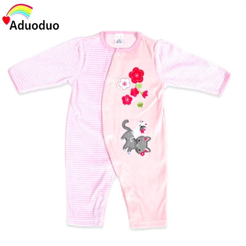 Baby girls Clothes velvet Long Sleeved Rompers Fleece Infant Overalls bodysuits New Born Baby Flower Printed Foot section
Baby girls Clothes velvet Long Sleeved Rompers Fleece Infant Overalls bodysuits New Born Baby Flower Printed Foot section