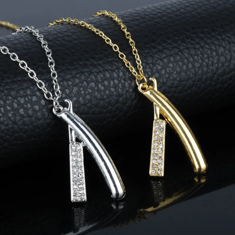 Barber Shop Pole Necklace Hair Dresser Tools 3D Barber Pole Razor Dryer Scissors Comb Hairdresser Pendants Necklaces Men Women
Barber Shop Pole Necklace Hair Dresser Tools 3D Barber Pole Razor Dryer Scissors Comb Hairdresser Pendants Necklaces Men Women
