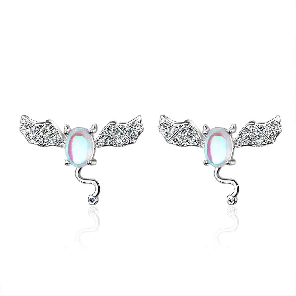 Fashion Bat Animal Opal Stone 925 Sterling Silver Ladies Stud Earrings Original Jewelry For Women Punk Anti Allergy Girls
Fashion Bat Animal Opal Stone 925 Sterling Silver Ladies Stud Earrings Original Jewelry For Women Punk Anti Allergy Girls