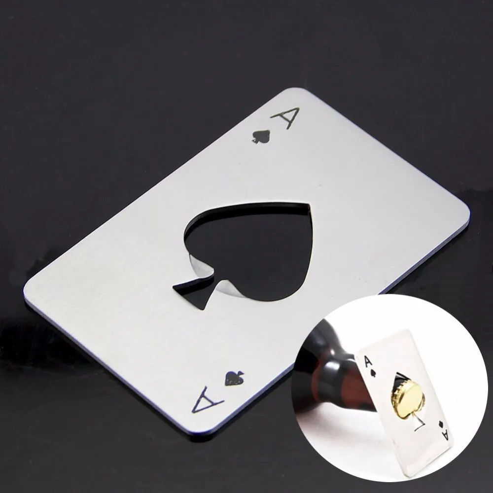 1pcsCreative Poker Shaped Bottle Can Opener Stainless Steel Credit Card Size Casino Bottle Opener Abrelatas Abrebotellas
1pcsCreative Poker Shaped Bottle Can Opener Stainless Steel Credit Card Size Casino Bottle Opener Abrelatas Abrebotellas