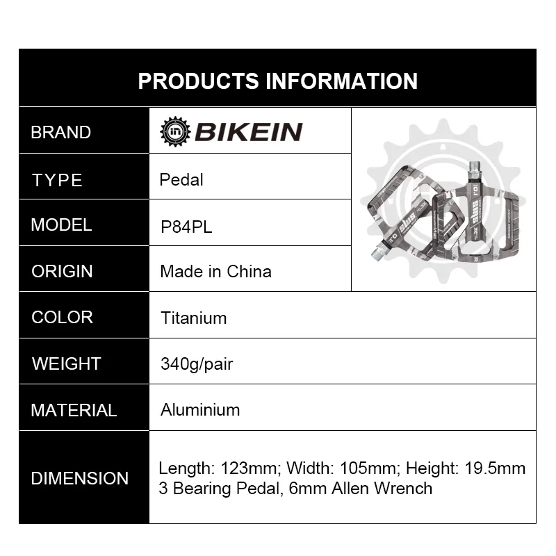 BIKEIN Cycling Ultralight Mountain Bicycle MTB Pedals BMX DU+ 1 Bearing Aluminum Platform 9/16 Inch Flat Pedals Bike Accessories
BIKEIN Cycling Ultralight Mountain Bicycle MTB Pedals BMX DU+ 1 Bearing Aluminum Platform 9/16 Inch Flat Pedals Bike Accessories