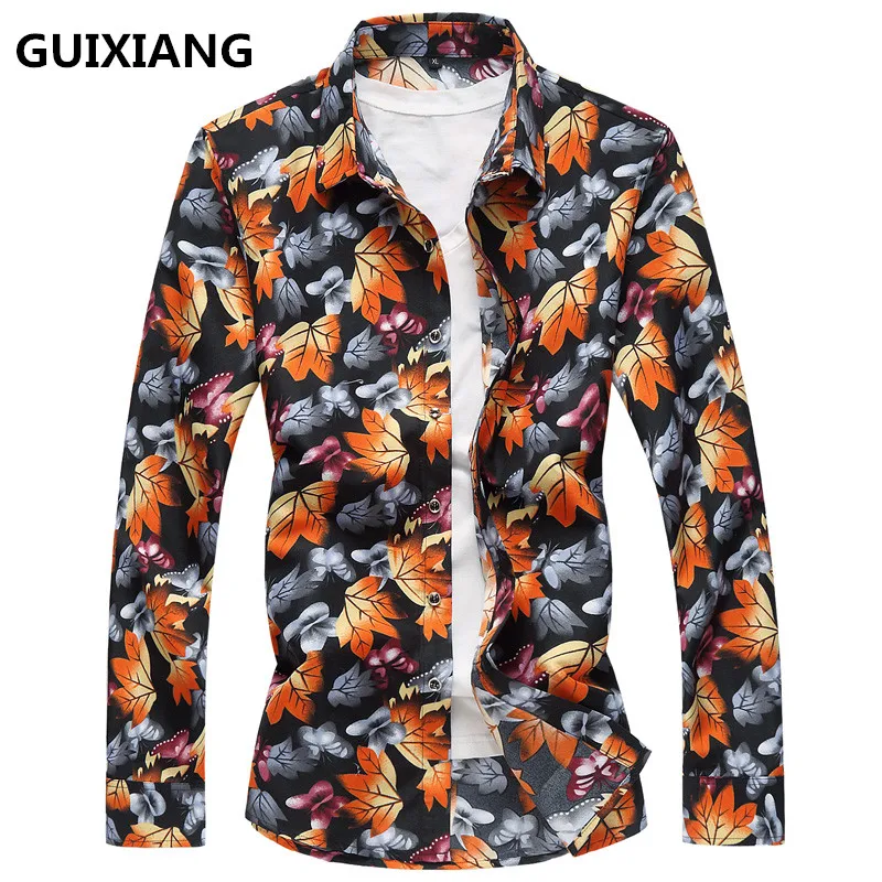 2017 autumn Maple leaf pattern shirt Men's casual fashion long sleeve shirts Men's high quality 100% cotton shirts men full size
2017 autumn Maple leaf pattern shirt Men's casual fashion long sleeve shirts Men's high quality 100% cotton shirts men full size