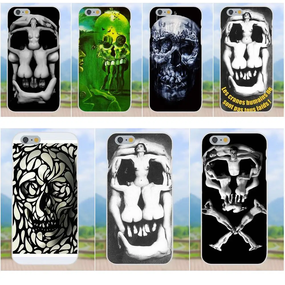 Индивидуальный дизайн смешно Dali Skull черный для MOTO G G2 G3 G4 G5 htc 530 626 628 630 816 820 один A9 M7