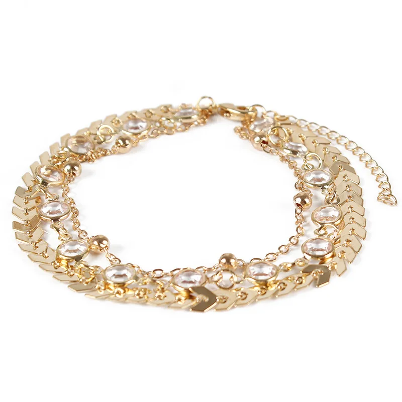 Fashion Gold Silver Foot Chain Anklets Bohemian Beach Crystal Geometric Multilayer Footchain Anklet Bracelet for Women Jewelry
Fashion Gold Silver Foot Chain Anklets Bohemian Beach Crystal Geometric Multilayer Footchain Anklet Bracelet for Women Jewelry