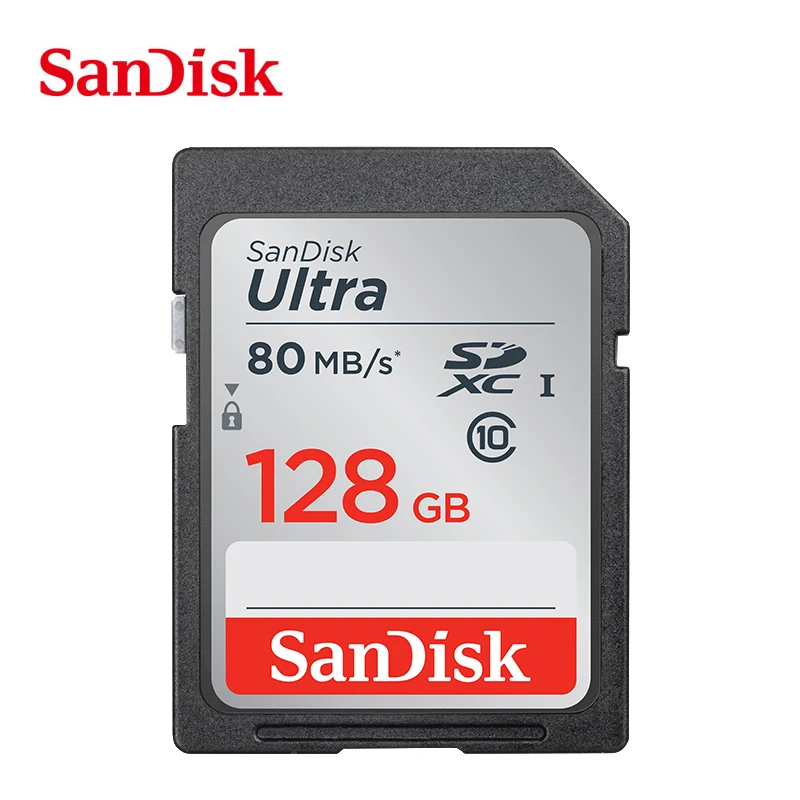 Оригинальный SanDisk 32 ГБ 16 64 класс 10 SD карты SDHC памяти SDXC в 128 80 МБ/с. для Камера|Карты