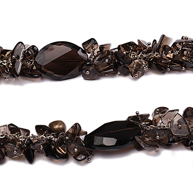 JYX fashion crystal necklace 4x6x15mm irregular smoky quartz chips 6-7mm brown cultured freshwater pearls long necklace 32"
JYX fashion crystal necklace 4x6x15mm irregular smoky quartz chips 6-7mm brown cultured freshwater pearls long necklace 32"
