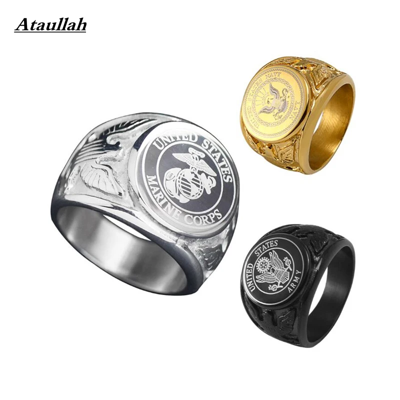 Ataullah Big 18mm Titanium Steel Badge Eagle Ring American Soldier Military Ring Men's Ring Stainless Steel Jewelry RWD7-108
Ataullah Big 18mm Titanium Steel Badge Eagle Ring American Soldier Military Ring Men's Ring Stainless Steel Jewelry RWD7-108