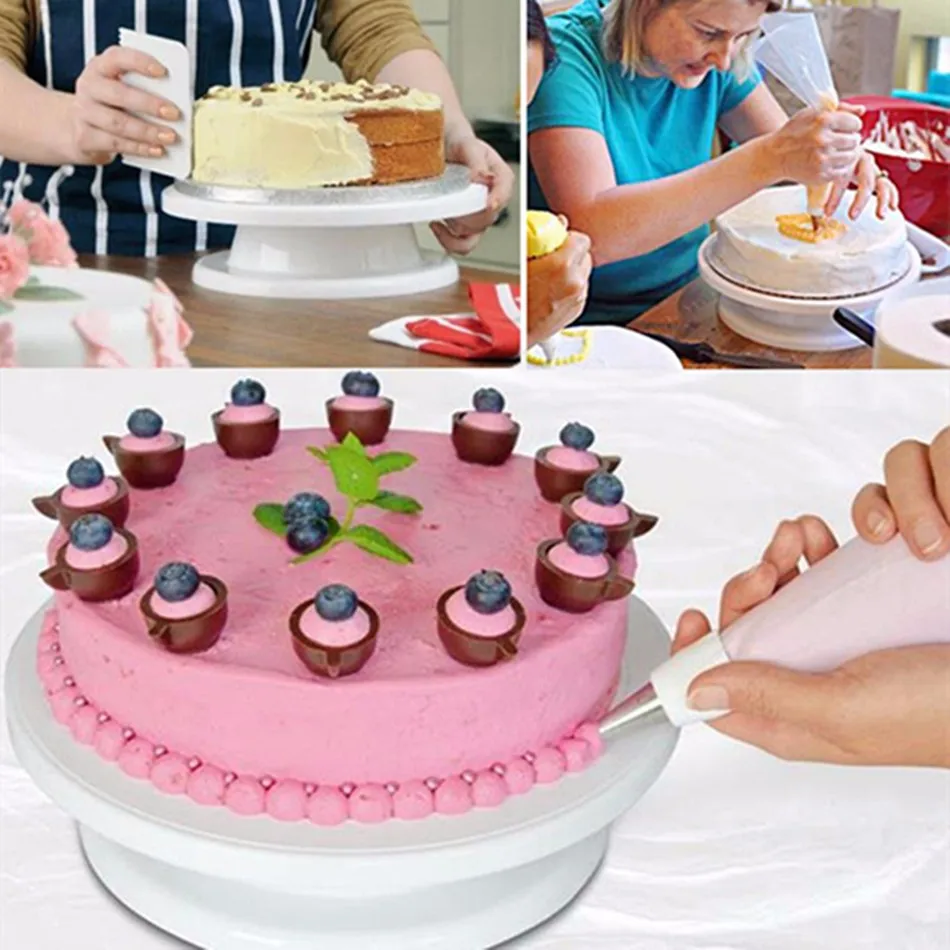 27.5cm Kitchen Cake Decorating Icing Rotating Turntable Cake Stand White Plastic Fondant Baking Tool DIY 03106 Gift
27.5cm Kitchen Cake Decorating Icing Rotating Turntable Cake Stand White Plastic Fondant Baking Tool DIY 03106 Gift