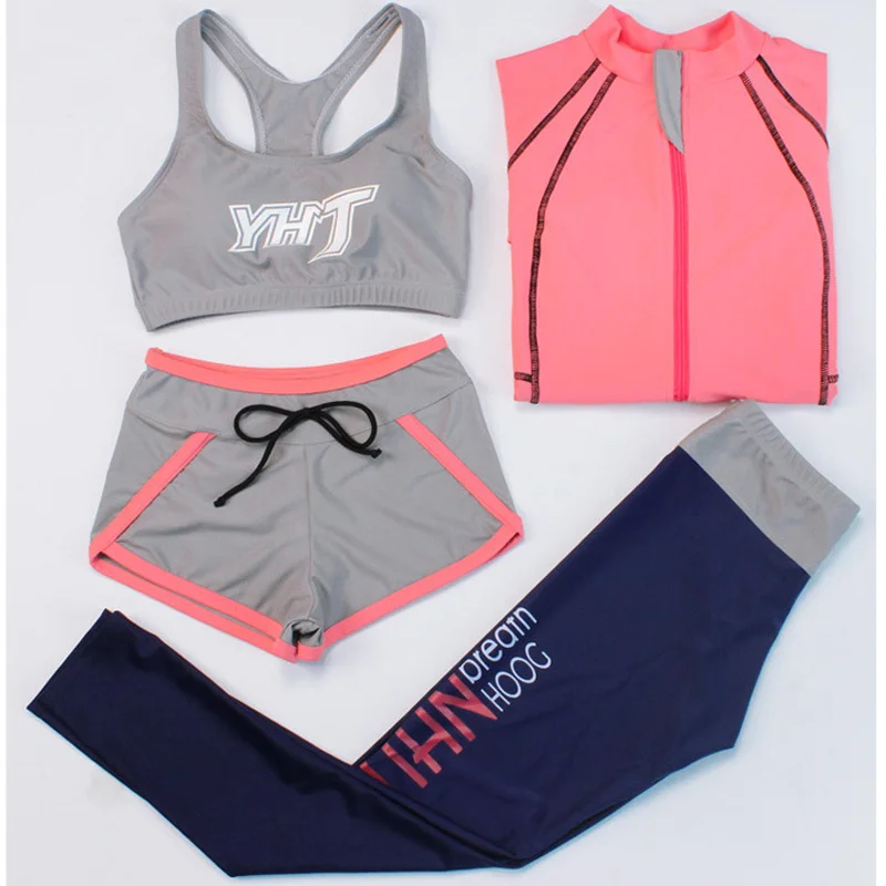 Women's Rash Guards 4-piece Set Long legs Long Sleeves for Women UV Sun Protection Swimming Suit Yoga Suits Surfing Beachwear
Women's Rash Guards 4-piece Set Long legs Long Sleeves for Women UV Sun Protection Swimming Suit Yoga Suits Surfing Beachwear