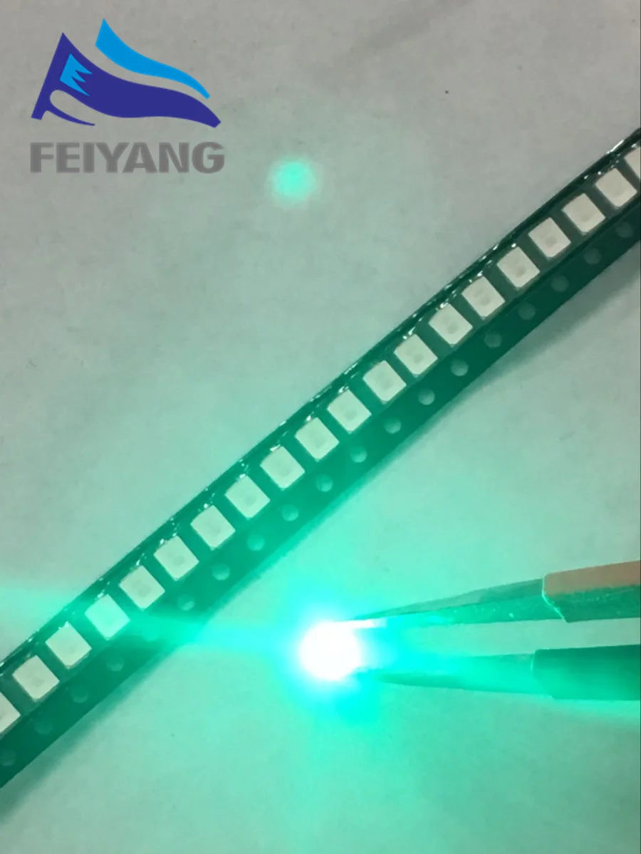 1000 шт./лот SMD LED 2835 зеленый 0 2 Вт высокий яркий свет светодиод чип светодиоды 520