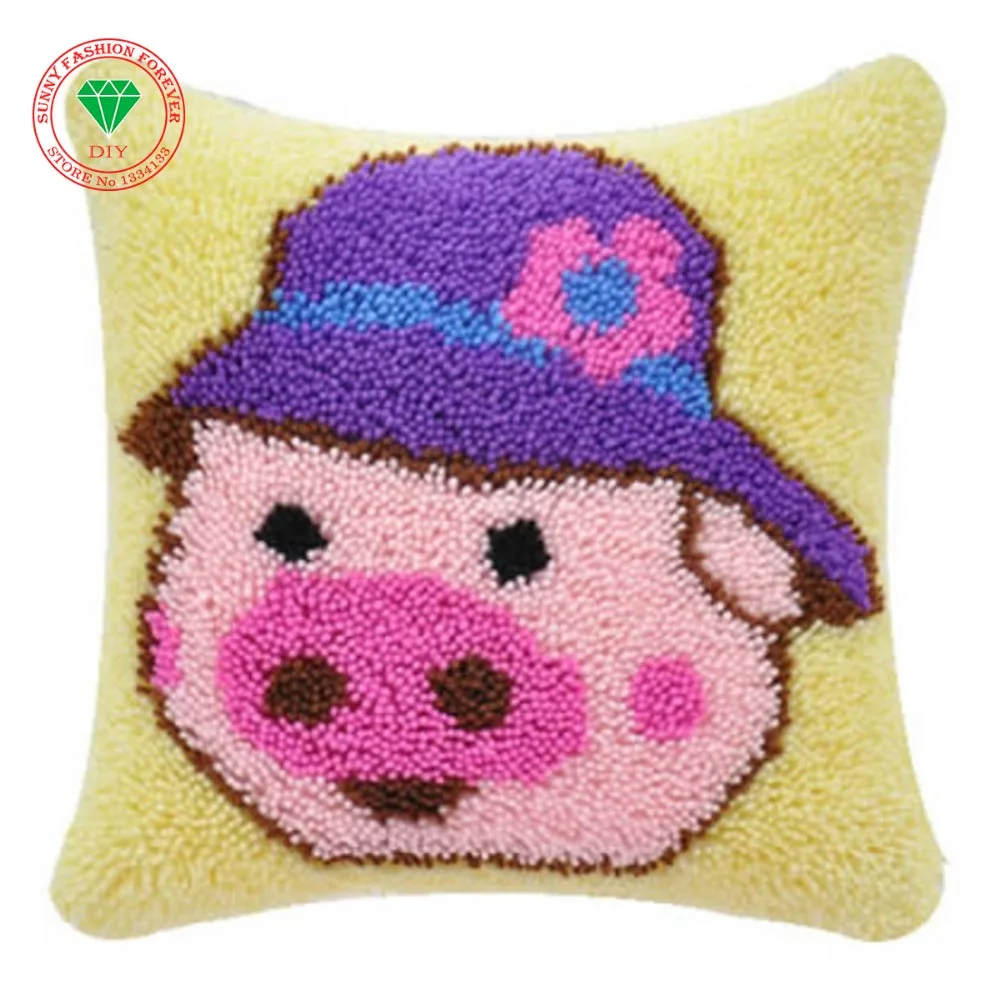 Pig Needlework Latch hook rug kit Diy Pillowcase Cross-stitch carpet cushion Patchwork diy embroidery pillowcase thread Craft
Pig Needlework Latch hook rug kit Diy Pillowcase Cross-stitch carpet cushion Patchwork diy embroidery pillowcase thread Craft