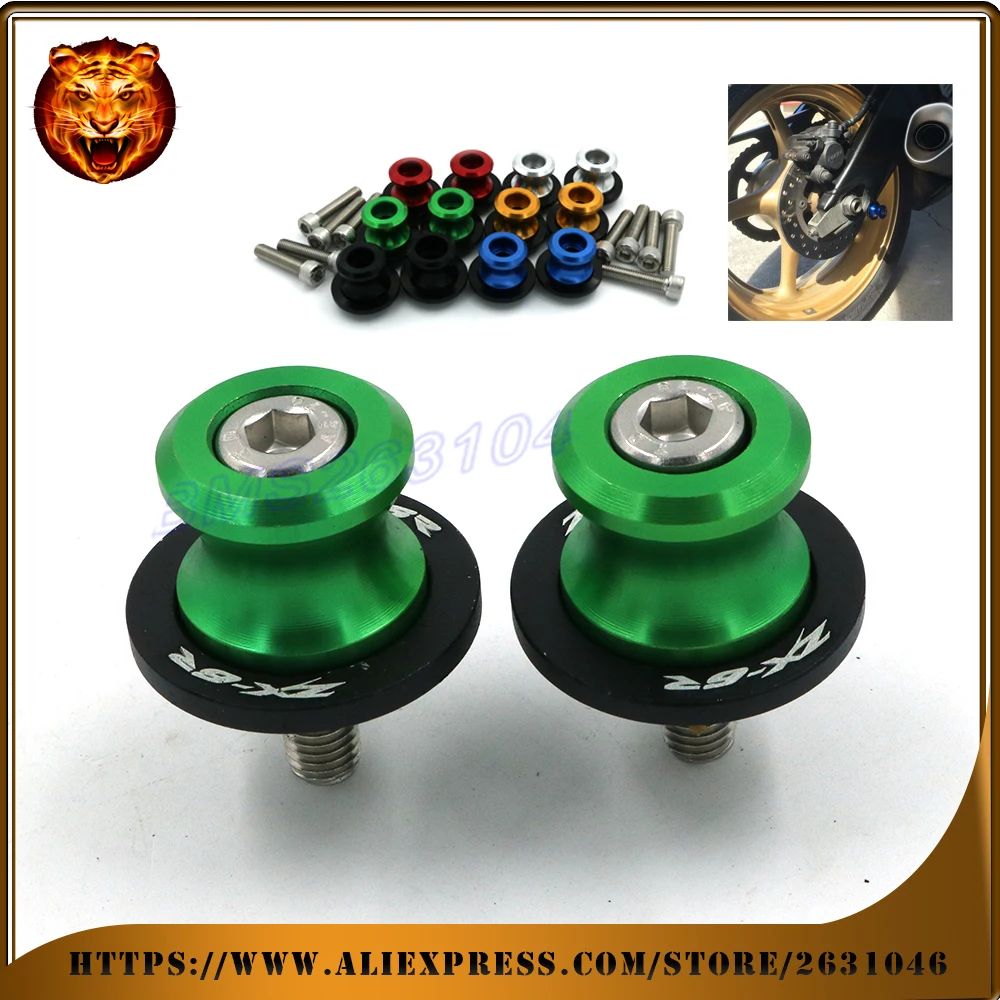 Motorcycle Aluminum Swingarm Spools Slider Stand Screw 0.315 inch For KAWASAKI ZX6R ZX-6R NINJA with LOGO Green Accessories
Motorcycle Aluminum Swingarm Spools Slider Stand Screw 0.315 inch For KAWASAKI ZX6R ZX-6R NINJA with LOGO Green Accessories