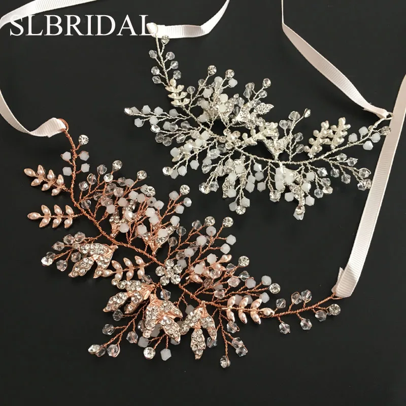 SLBRIDAL Rose Gold Crystal Rhinestone Natural Pearls Wedding Hair accessories Hairband Bridal Headband Bridesmaids Jewelry Women
SLBRIDAL Rose Gold Crystal Rhinestone Natural Pearls Wedding Hair accessories Hairband Bridal Headband Bridesmaids Jewelry Women
