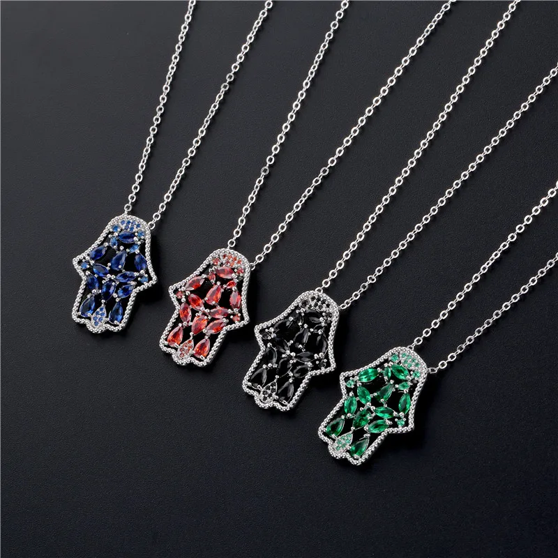 FYM Fashion 4 Colors Hand Shape Unisex Cubic Zircon Pendants & Necklaces for Women Jewelry Crystal Shape For Party
FYM Fashion 4 Colors Hand Shape Unisex Cubic Zircon Pendants & Necklaces for Women Jewelry Crystal Shape For Party