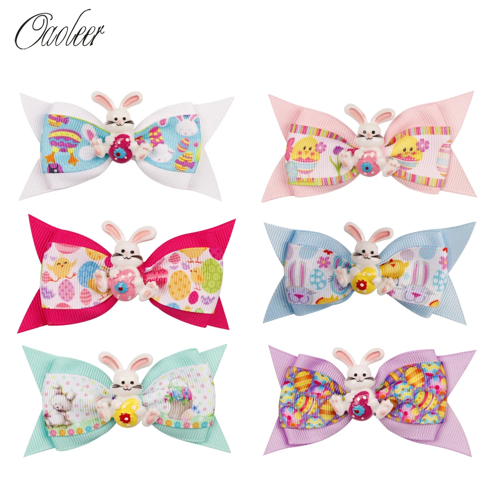 3 Inch 6 Pcs/Lot Easter Day Hair Bows for Girls Easter Rabbits Bowknot Printed Ribbon Hairbow Kids Hairgrips Hair Accessories
3 Inch 6 Pcs/Lot Easter Day Hair Bows for Girls Easter Rabbits Bowknot Printed Ribbon Hairbow Kids Hairgrips Hair Accessories