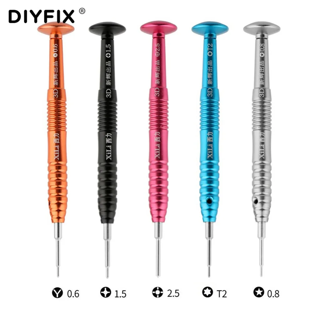 DIYFIX 3D Magnetic Screwdriver P2 0.8 Pentalobe Y0.6 1.5 Cross 2.5 Phillips T2 Torx for iPhone Mobile Phone PC Repair Tools
DIYFIX 3D Magnetic Screwdriver P2 0.8 Pentalobe Y0.6 1.5 Cross 2.5 Phillips T2 Torx for iPhone Mobile Phone PC Repair Tools