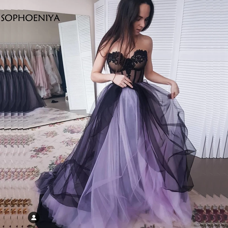 New Arrival Off the shoulder Black Tulle evening dresses Appliques Lace evening gowns abiye abendkleider Formal dress
New Arrival Off the shoulder Black Tulle evening dresses Appliques Lace evening gowns abiye abendkleider Formal dress