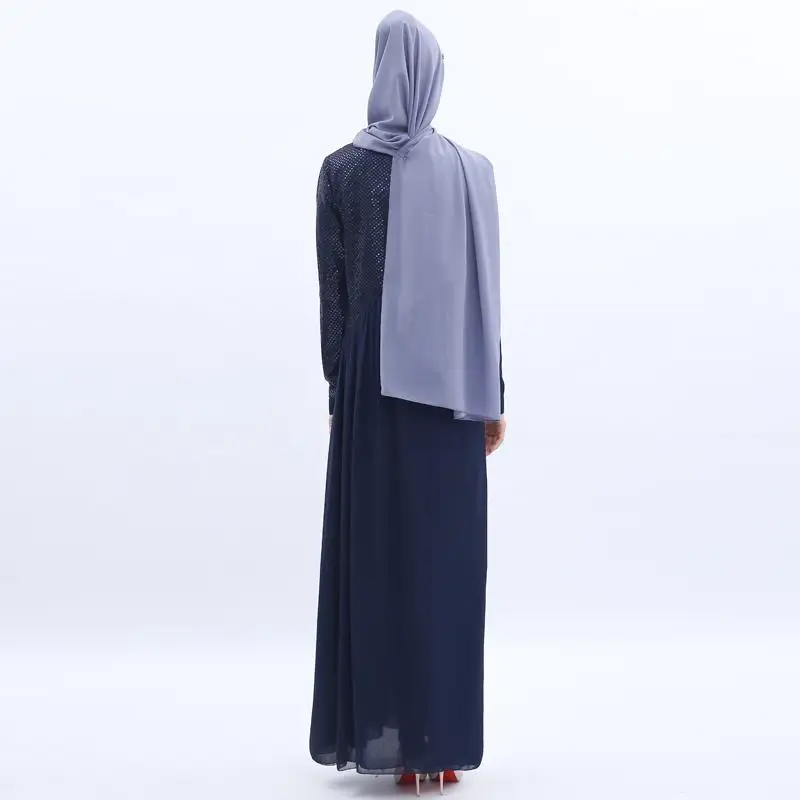 Платье женское шифоновое в мусульманском стиле с блестками|Мусульманская