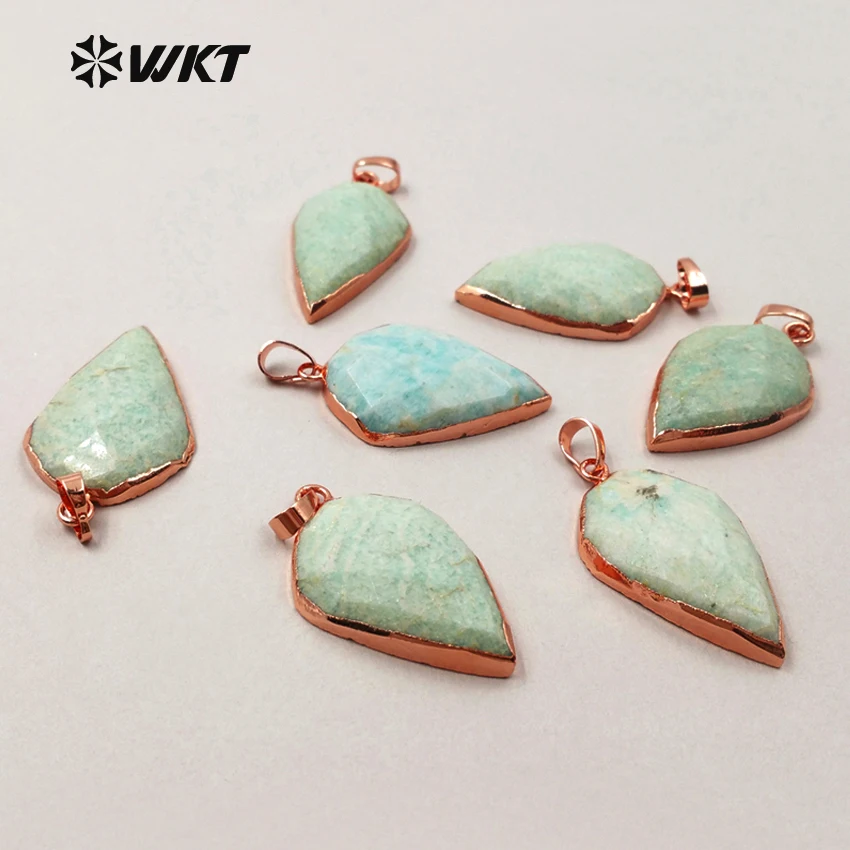 WT-P1296 WKT New Coming Natural Amaznoite Stone Pendant In Geometic Shape Pendant For Women Jewelry Making Accessory
WT-P1296 WKT New Coming Natural Amaznoite Stone Pendant In Geometic Shape Pendant For Women Jewelry Making Accessory