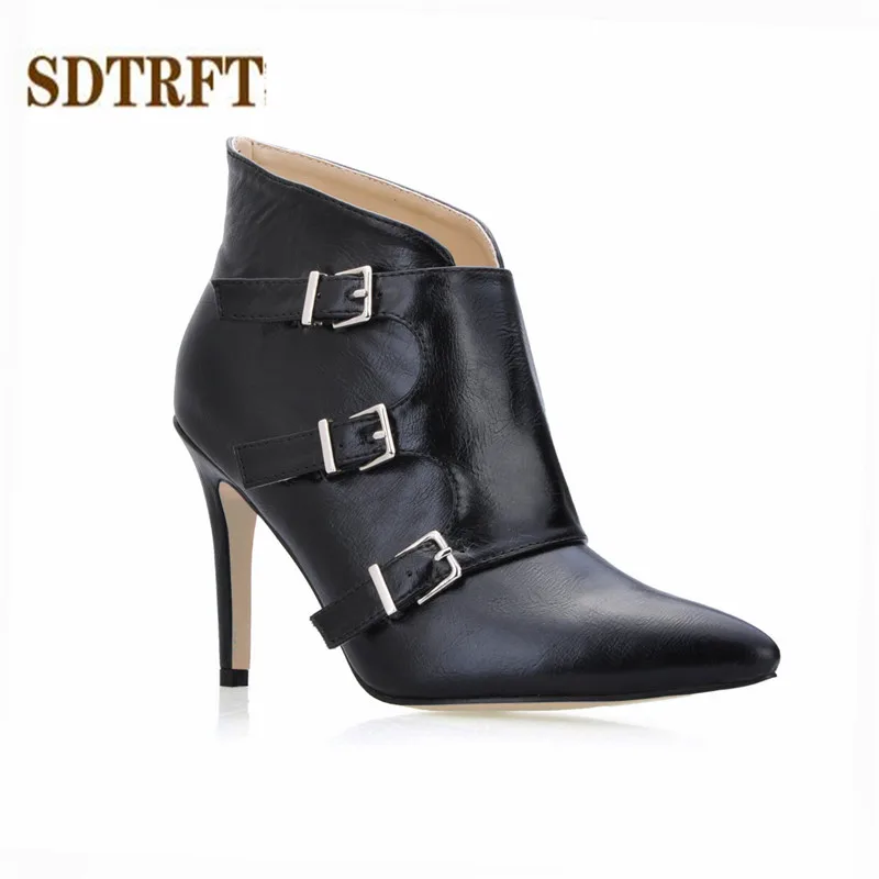SDTRFT New arrived Stilettos 10cm thin high heels Ankle boots Pointed Toe shoes Woman Crossdresser Botas Buckle pumps US10 11 12
SDTRFT New arrived Stilettos 10cm thin high heels Ankle boots Pointed Toe shoes Woman Crossdresser Botas Buckle pumps US10 11 12