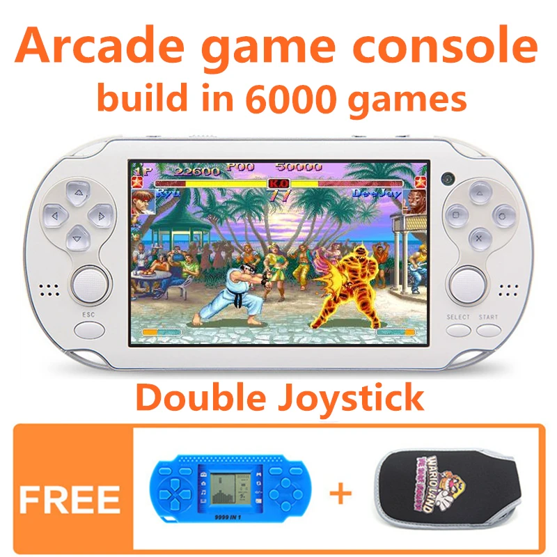 64bit 4.3 Inch double joystick 40GB Handheld Game Console build in 6000 games Video Game Console Support FC/GB/GBC/GBA/SMC/SM
64bit 4.3 Inch double joystick 40GB Handheld Game Console build in 6000 games Video Game Console Support FC/GB/GBC/GBA/SMC/SM