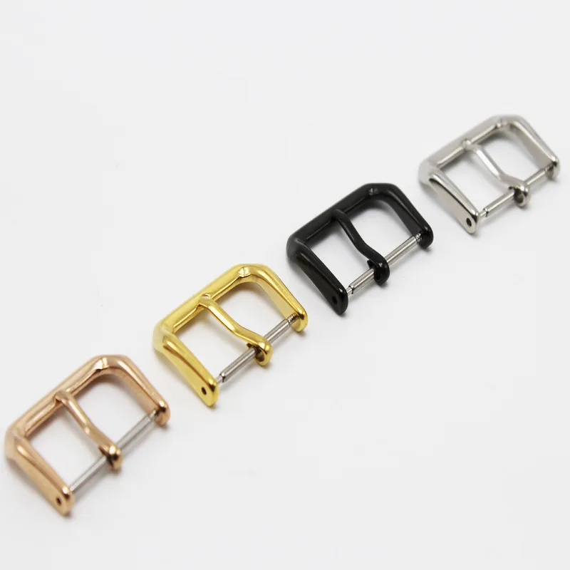 20pcs/lot Watch Buckle 16mm 18mm 20mm 22mm Silver Gold Black Stainless Steel Watchband Clasp Buckles Wristwatch Repair Tool | Наручные