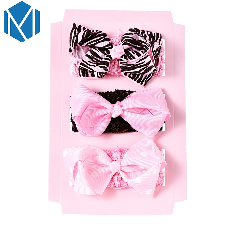 3Pcs/lot Elastic Hair Bands Lace Bowknot Flower Turban Headwear For Princess Party Accessories | Аксессуары для одежды
