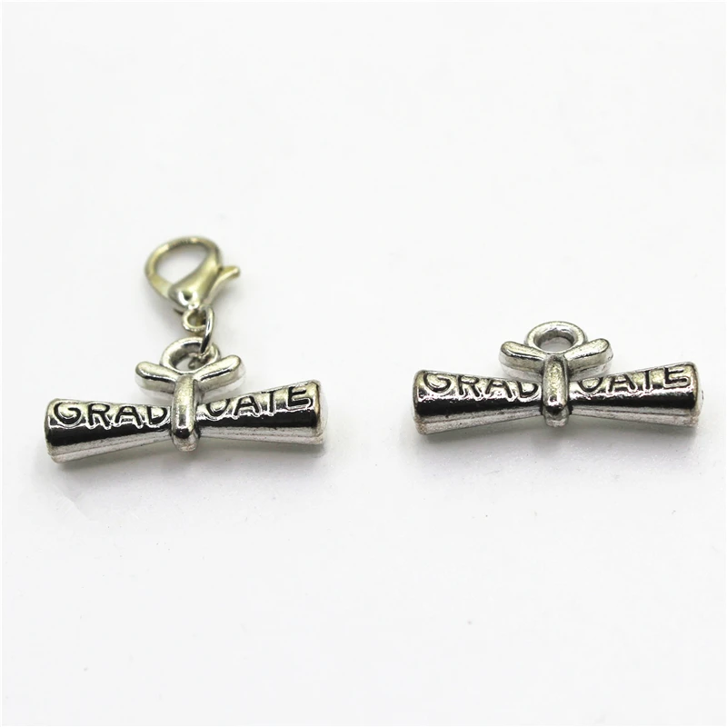 Hot Selling 20pcs Silver GRAD DATE diploma charm lobster clasp dangle charms DIY bracelet hanging charms jewelry accessory
Hot Selling 20pcs Silver GRAD DATE diploma charm lobster clasp dangle charms DIY bracelet hanging charms jewelry accessory